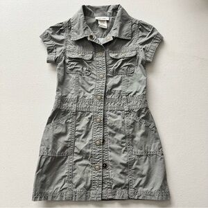 Vintage CherokeeGray Button-Down Toddler Dress